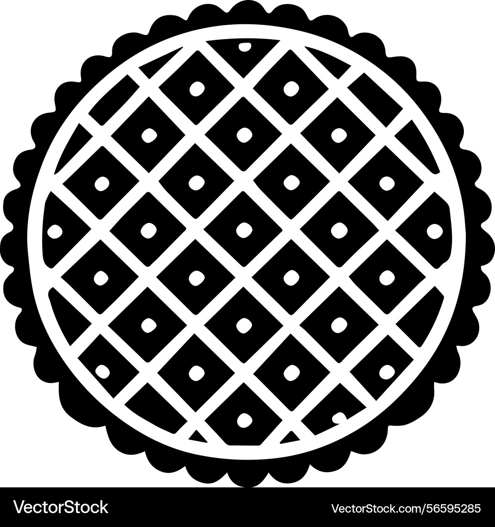 Simple icon of a stroopwafels logo design Vector Image