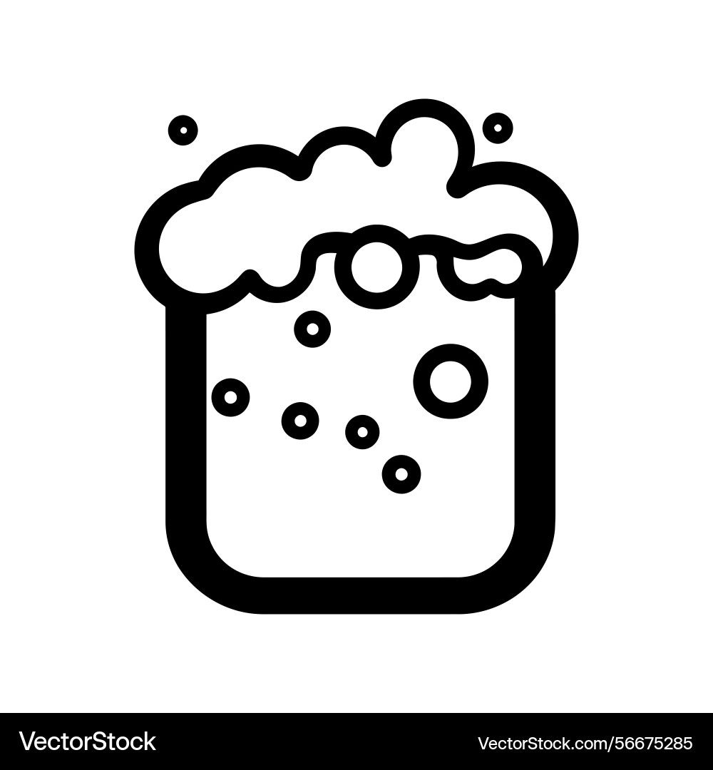 Soap bubbles square container with transparent Vector Image