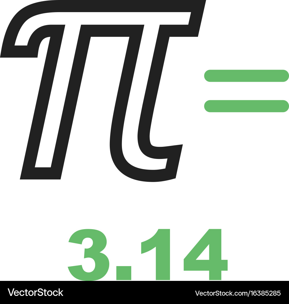 Value of pi Vector Image