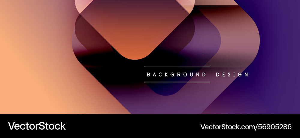 Abstract shapes overlap creating gradient color Vector Image