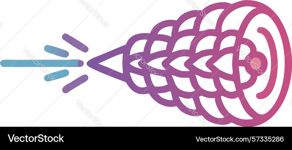 Abstract textured light cone design generative ai vector image