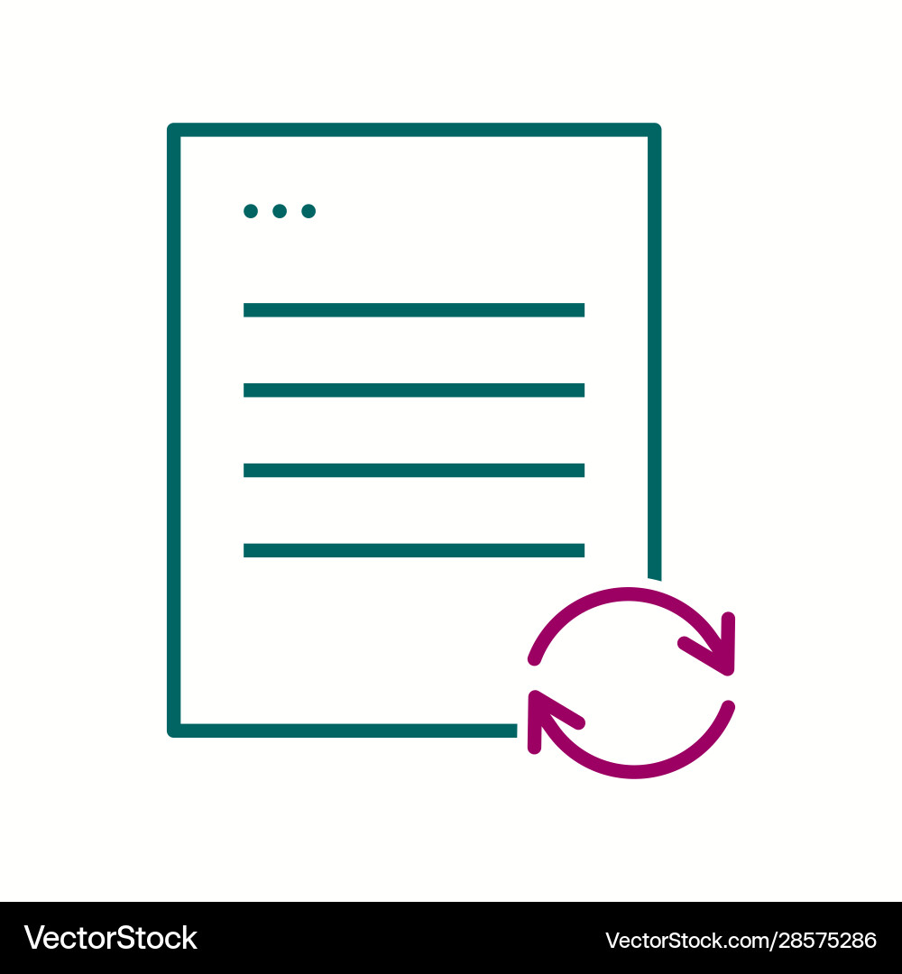 Beautiful sync data line icon Vector Image
