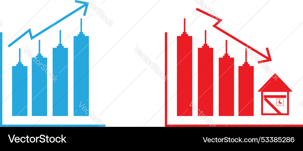 Chart graph icons Vector Image