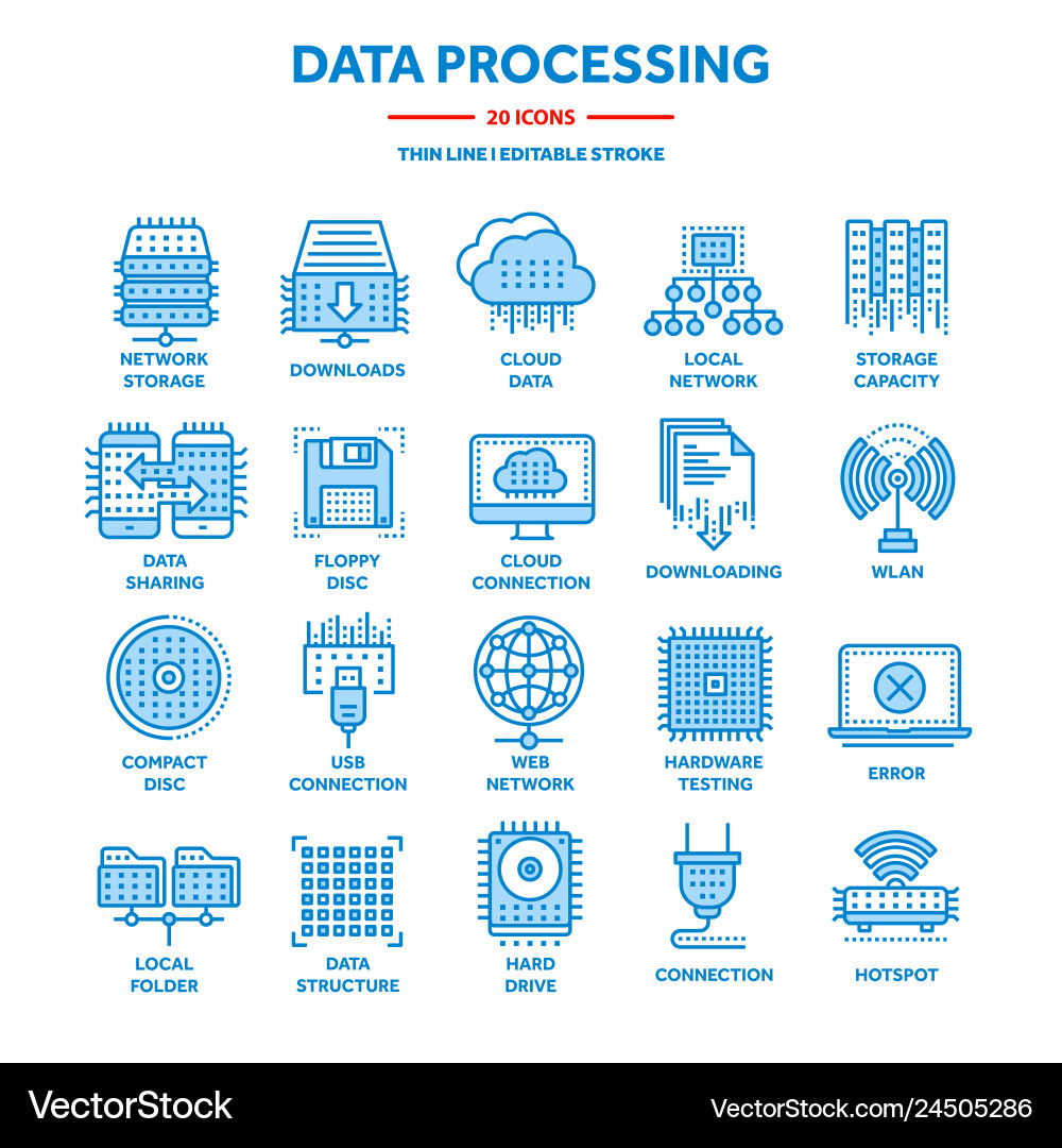 Cloud Computing Icons vector image