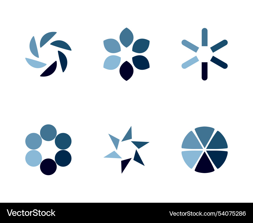 Collection loading bar status icon set of loaded Collection loading bar status icon set of loaded vector image
