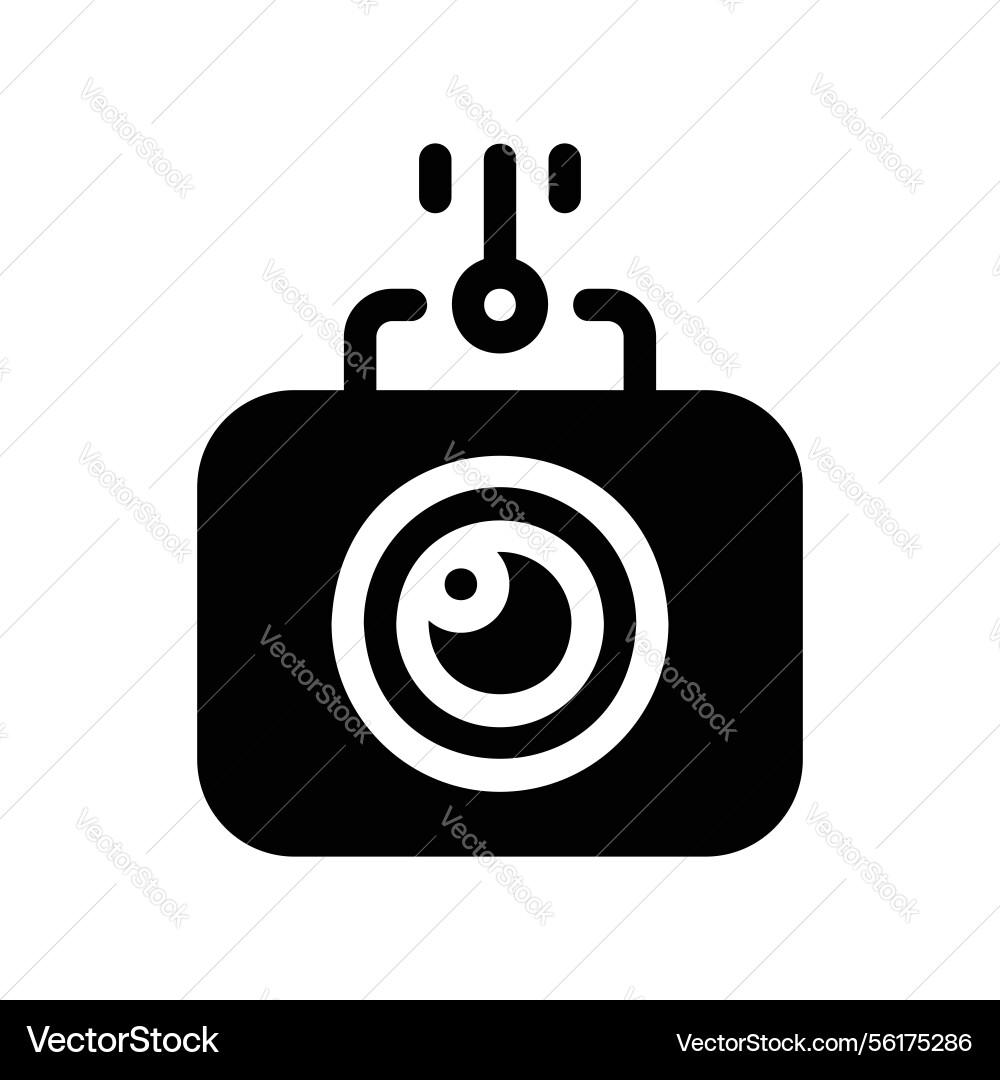 Compact action camera style device with mounting Vector Image
