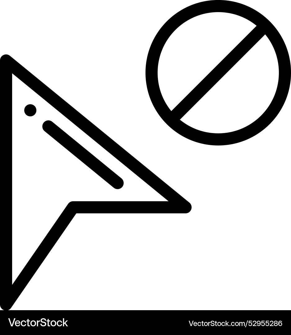 Cursor icon thin linear style design isolated Cursor icon thin linear style design isolated vector image
