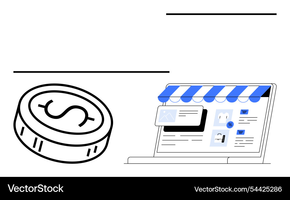 E-commerce platform with storefront interface Vector Image