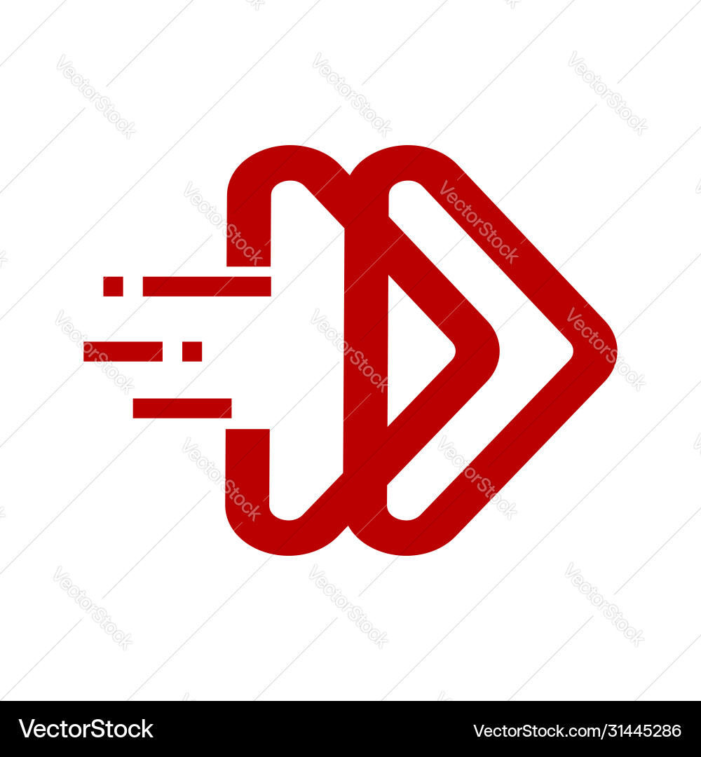 Fast Forward Logo - Red Speed Icon – Royalty-Free Vector | VectorStock, image size:1000x1080