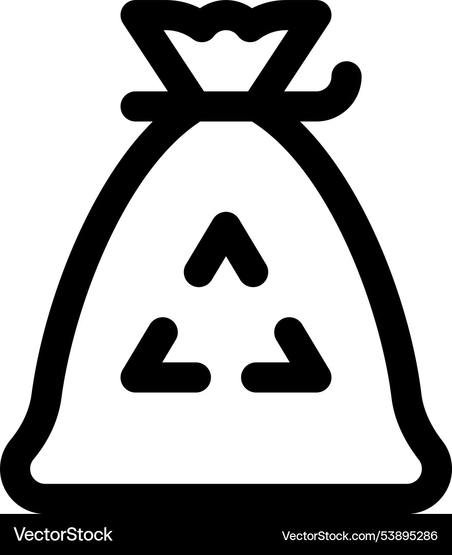 Garbage bin icon thin linear style design vector image