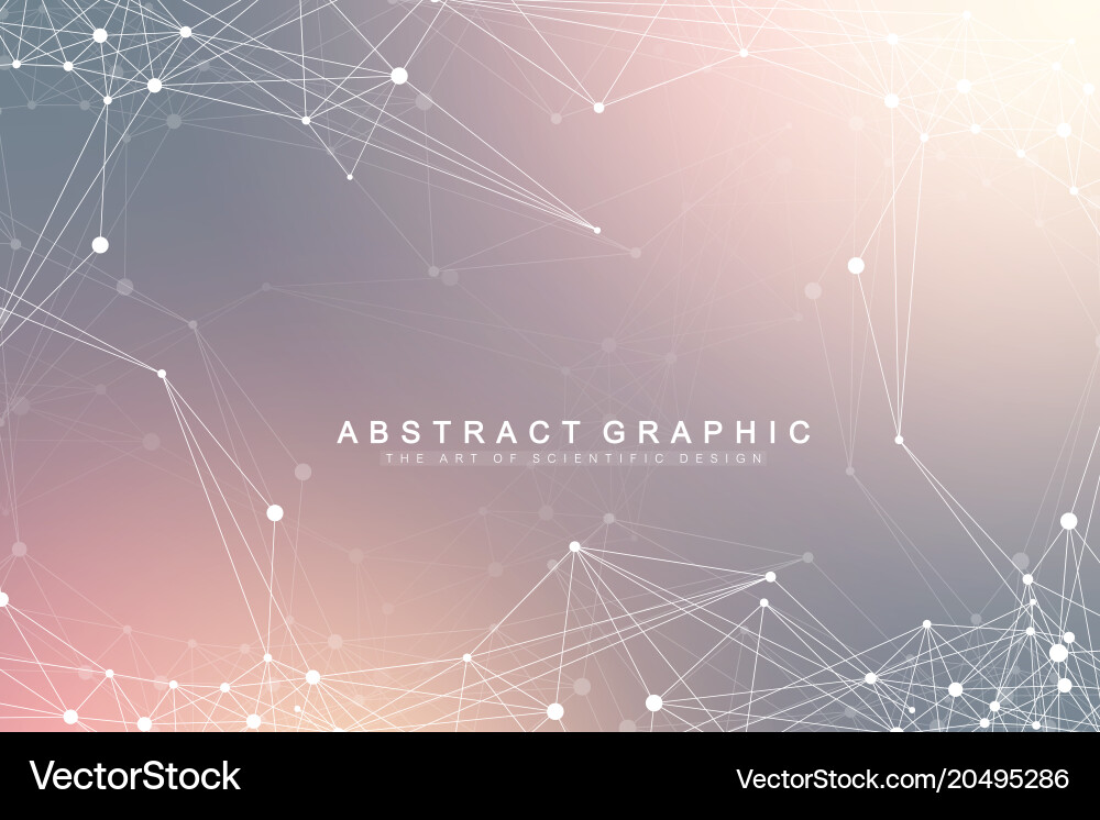 Global network connection and big data vector image