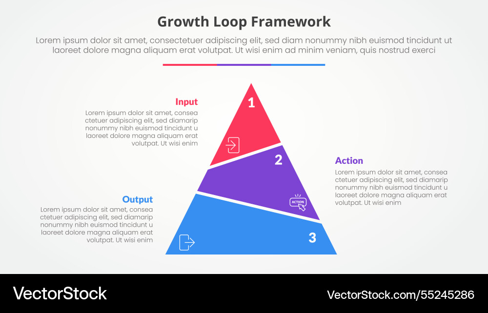 Growth loop framework infographic concept Growth loop framework infographic concept vector image