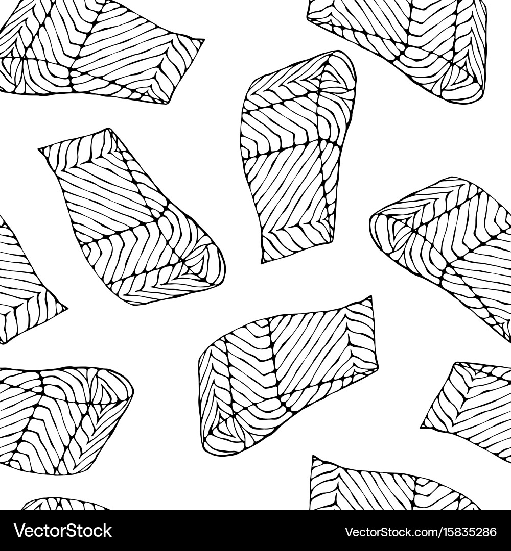 Image seamless pattern with salmon filet Vector Image