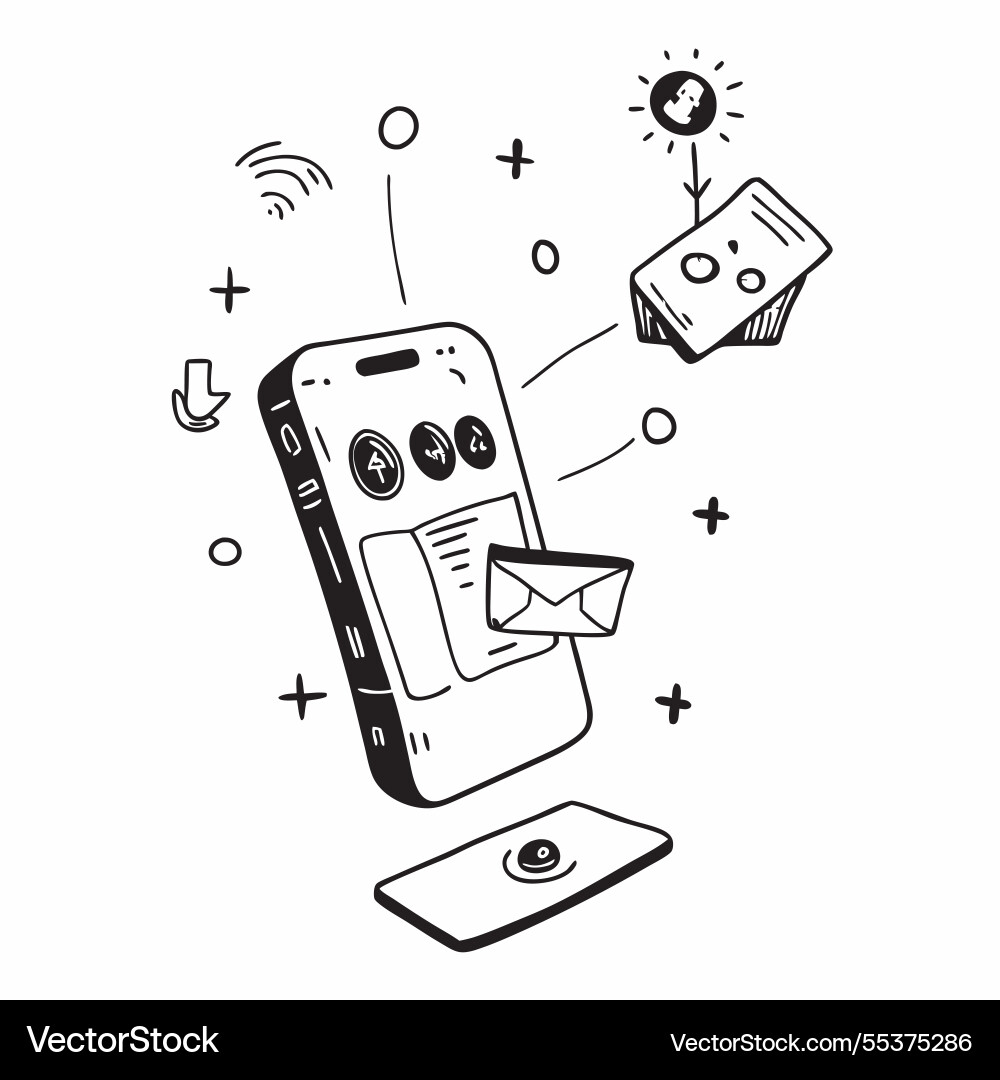 Mobile phone with holographic ai qa and audit Vector Image