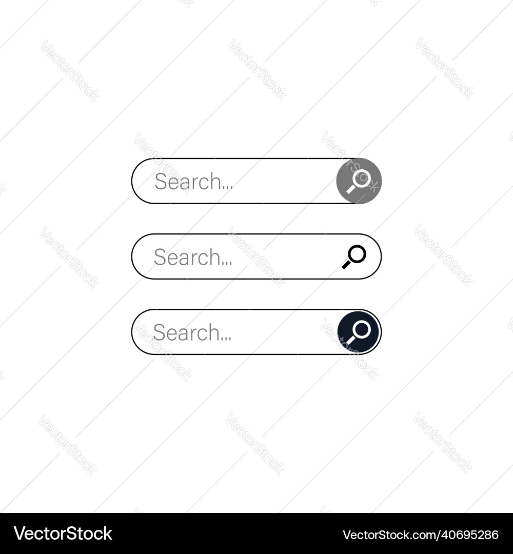 Search bar with icon and placeholder html Search bar with icon and placeholder html vector image