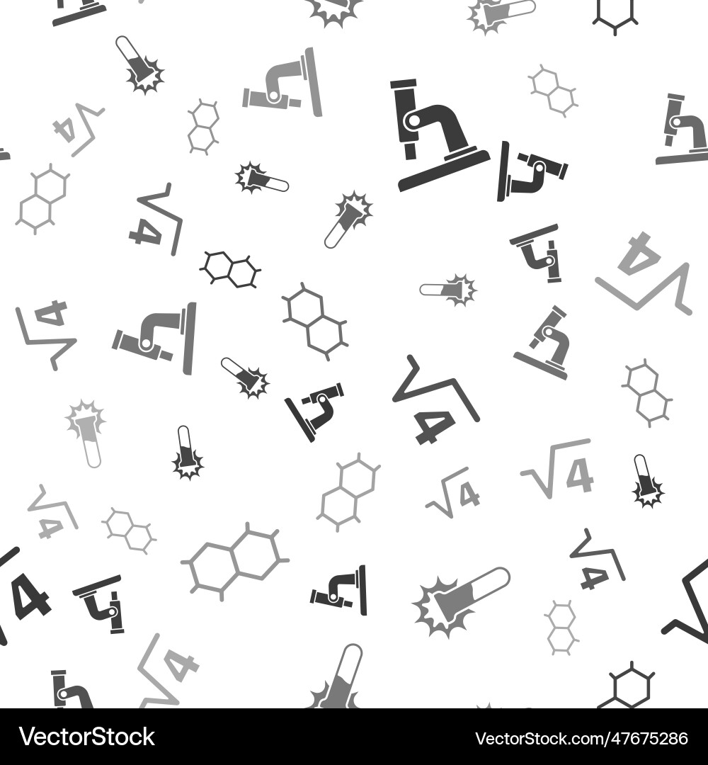 Set microscope test tube and flask square root Vector Image