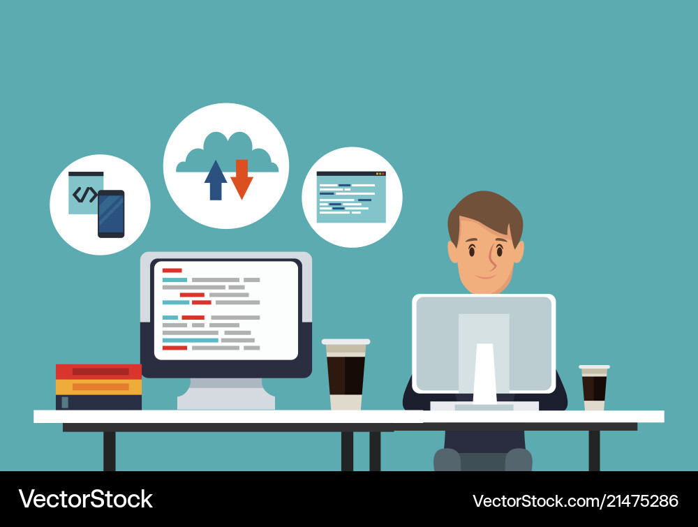 Software and programming Software and programming vector image