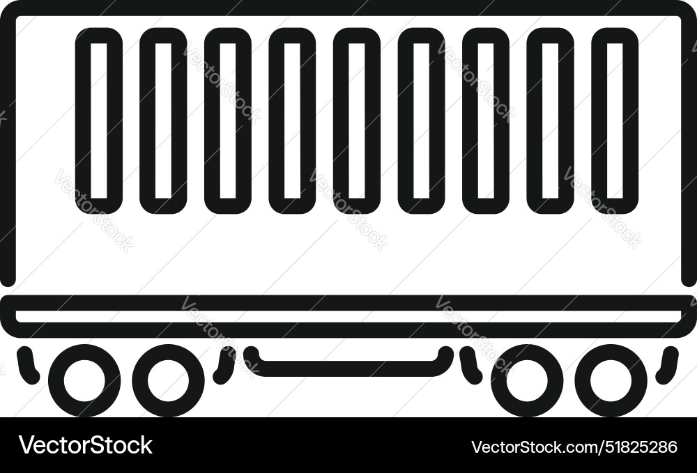 Train wagon carrying intermodal container Vector Image