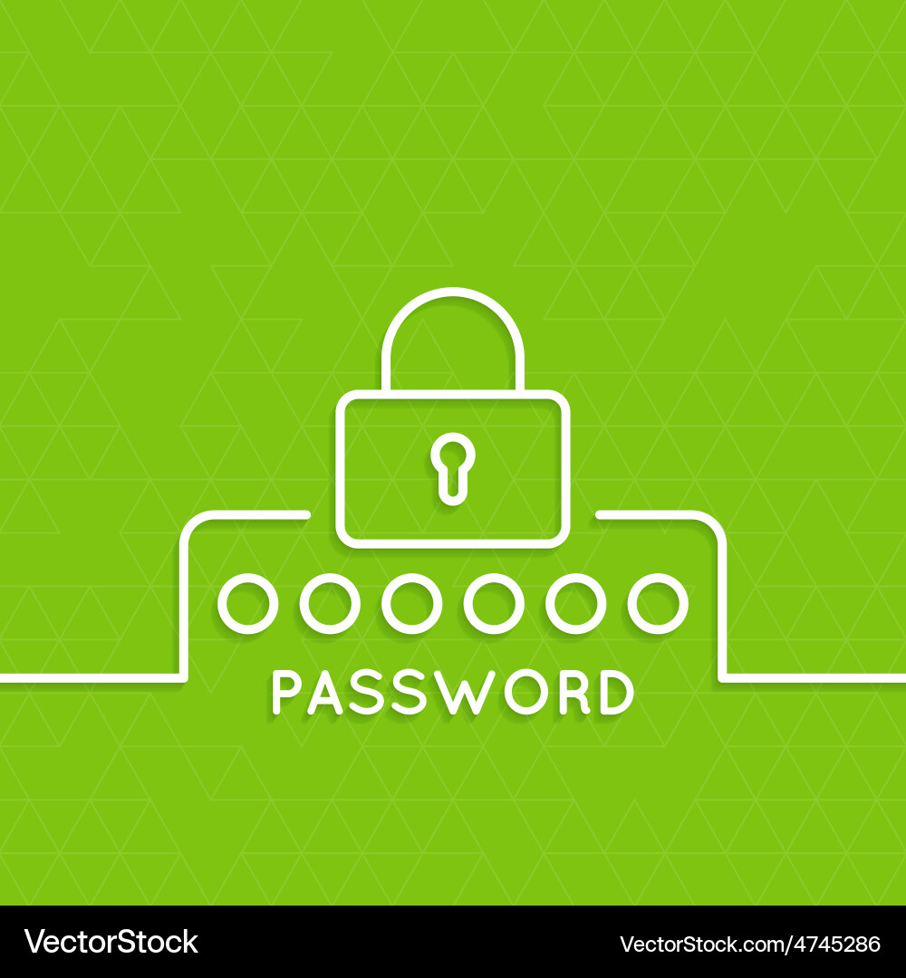 Web form to access the site vector image