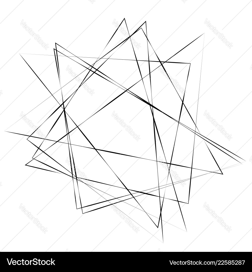 Abstract monochrome element with thin Vector Image