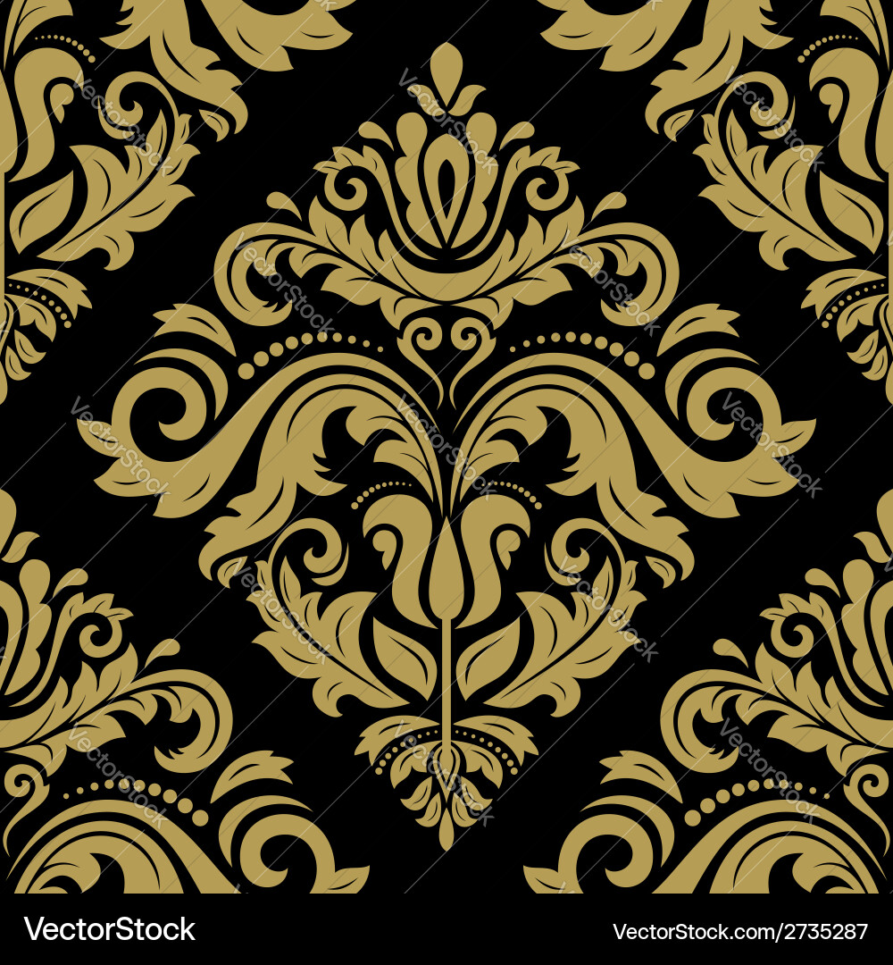 Damask seamless pattern abstract background Vector Image
