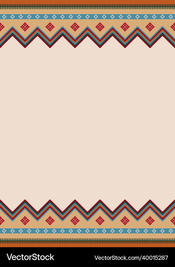 Ethnic pattern background with copy space Ethnic pattern background with copy space vector image
