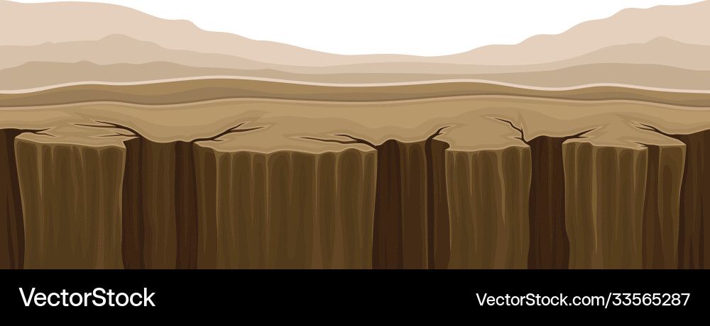 Game platform with uneven terrain and environment Game platform with uneven terrain and environment Vector Image