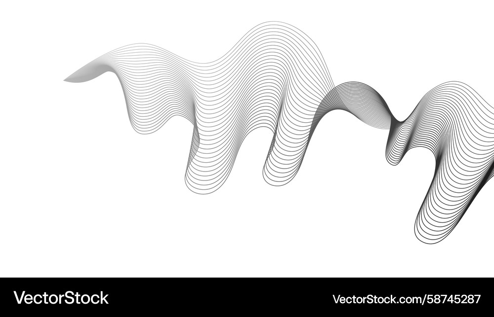 Grey Wave Gradient Background Vector Image
