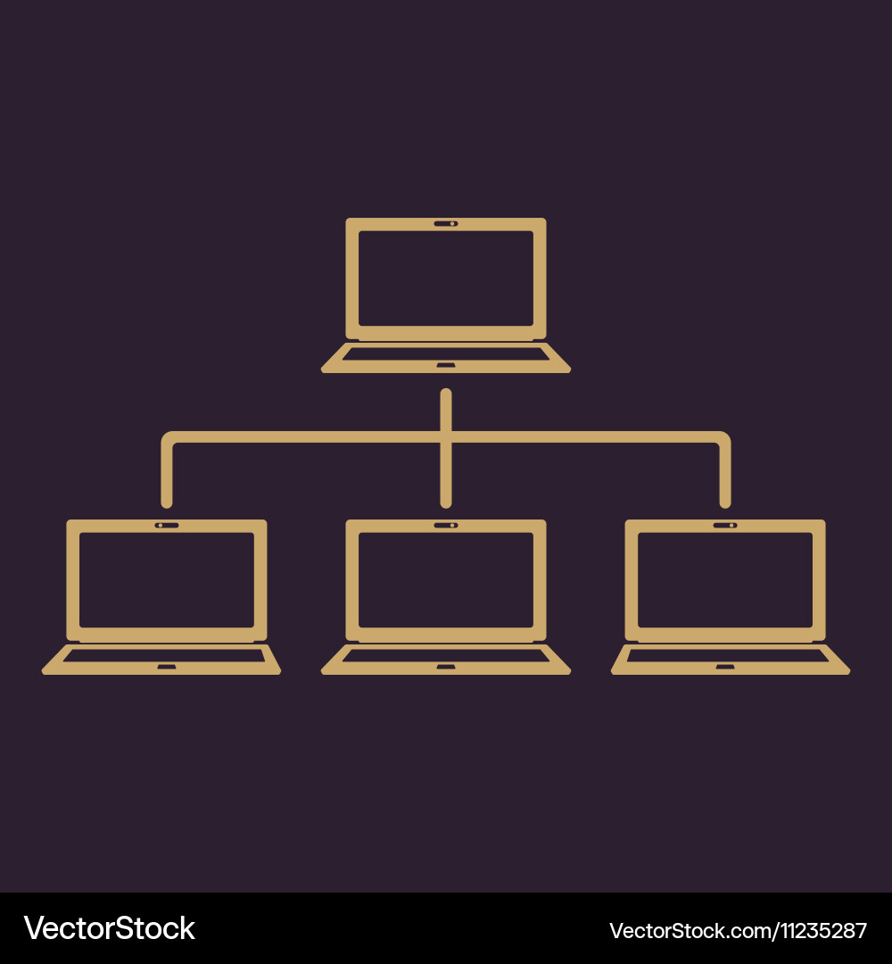 Network icon connection and internet Vector Image