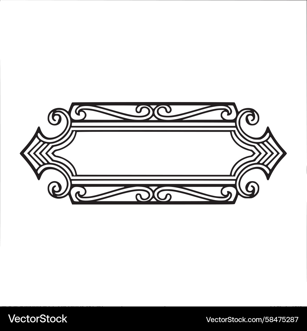 Ornate Scroll Frame Border Vector Image