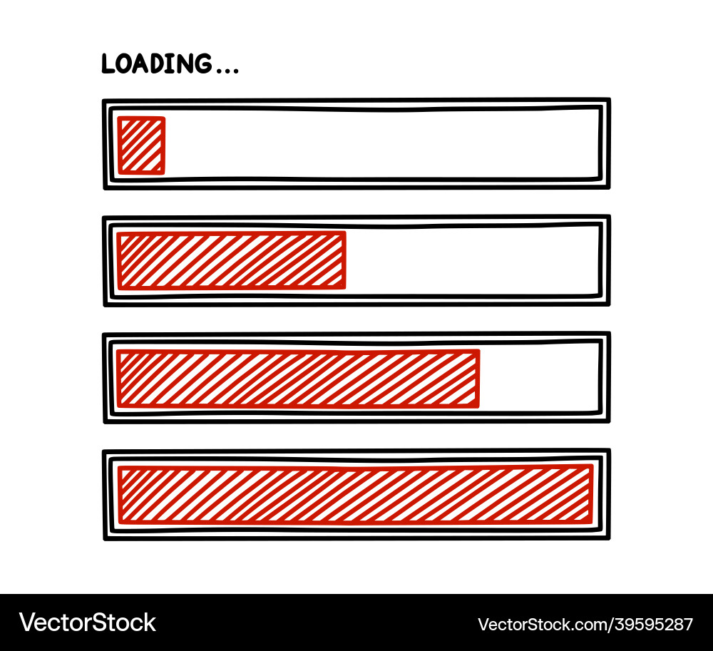 Progress loading bar infographics design element Vector Image