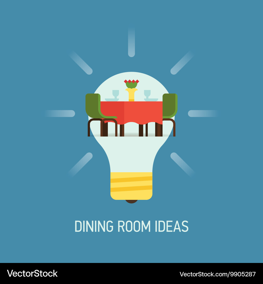 Room ideas for a dining Royalty Free Vector Image
