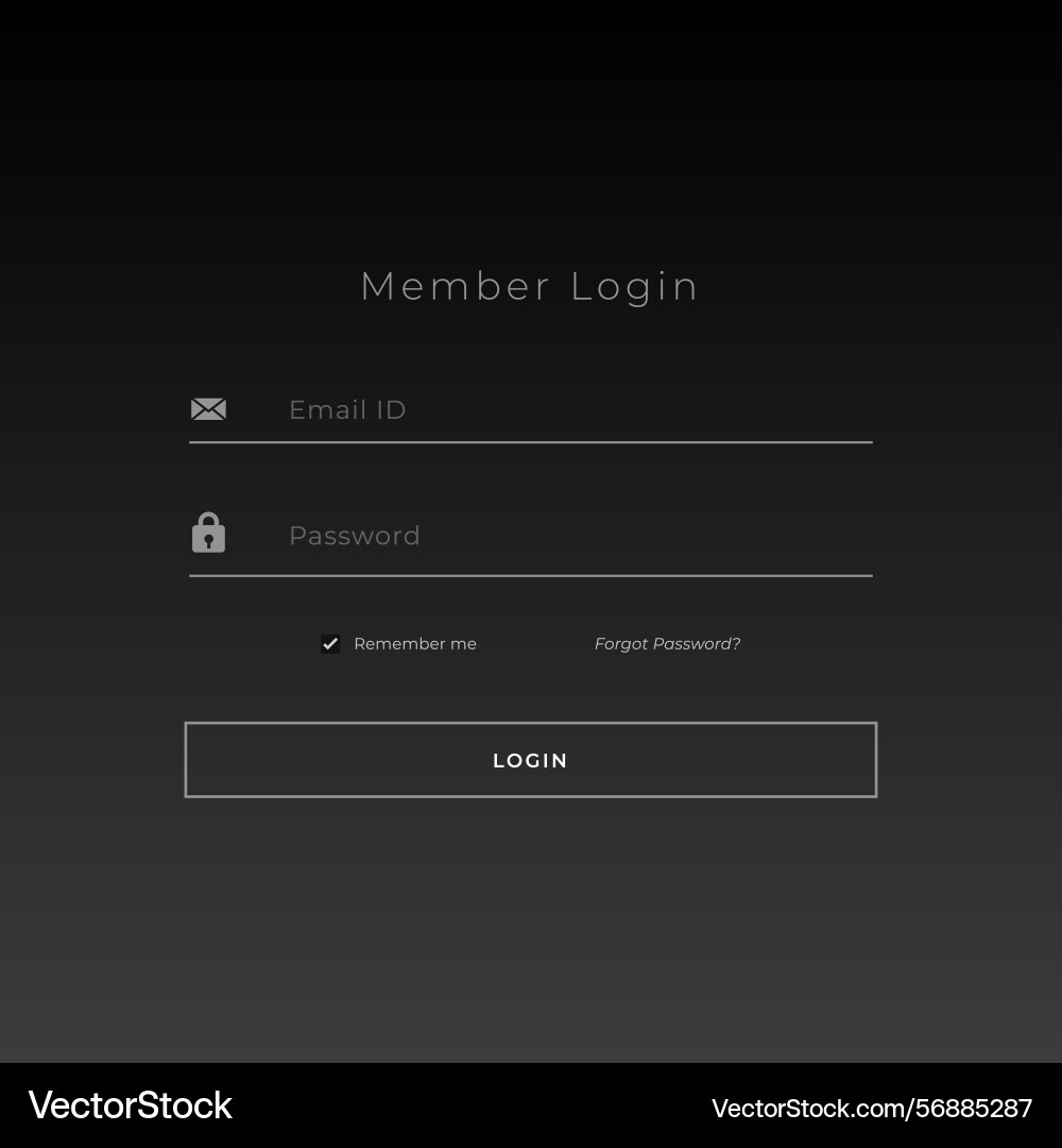 Web member signup page screen template with easy Vector Image
