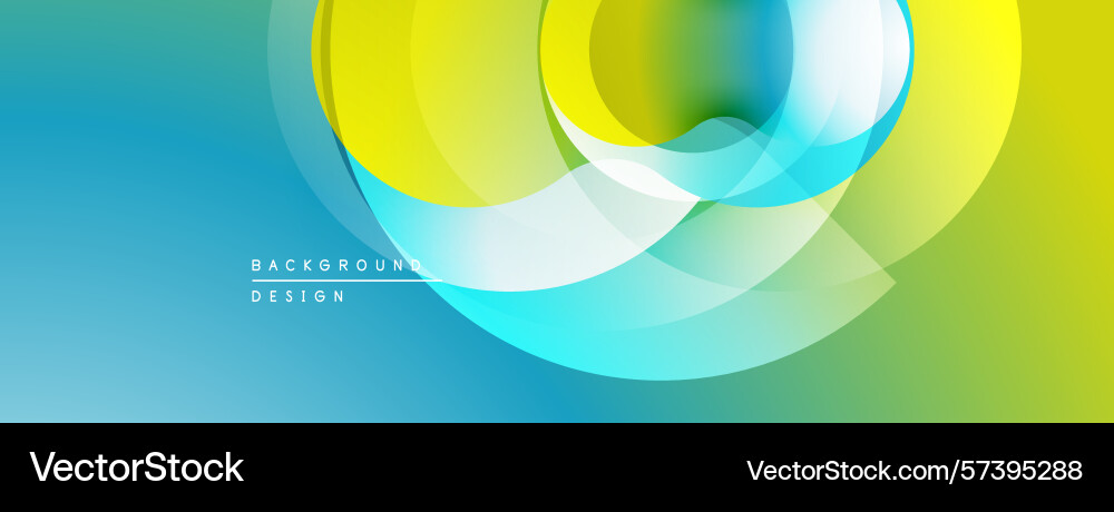 Abstract design features overlapping circles Vector Image