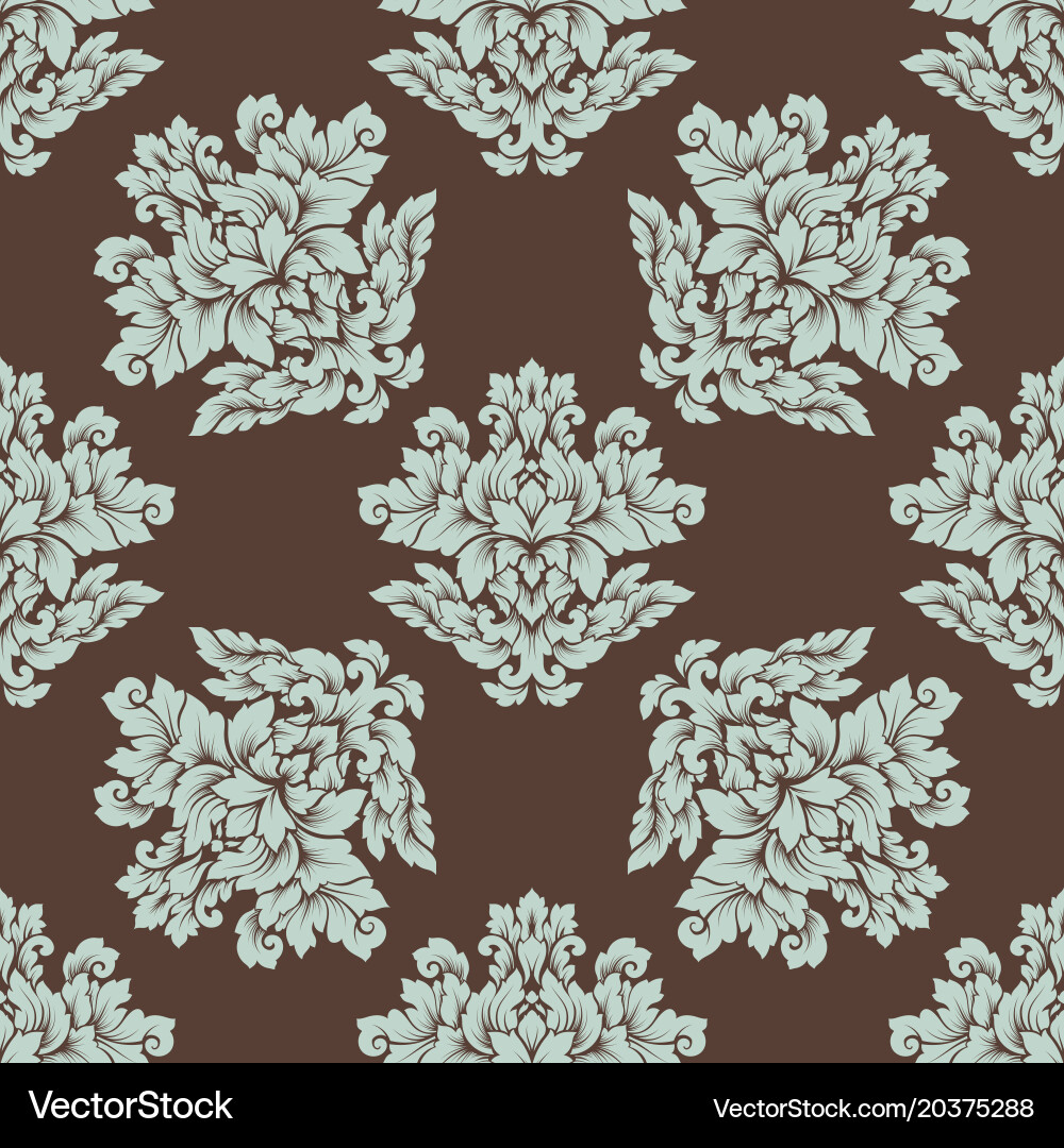 Damask seamless pattern intricate design Vector Image