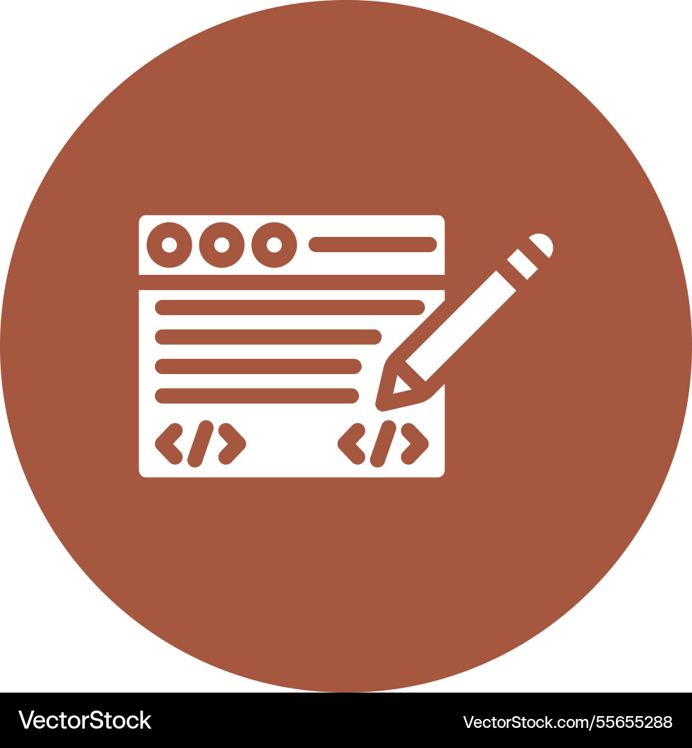 Edit code icon design vector image
