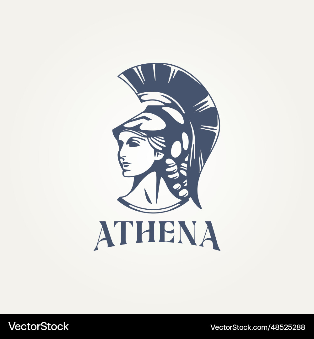 Goddess athena icon logo design Goddess athena icon logo design Vector Image