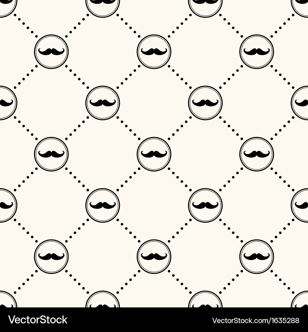 Retro Mustache Pattern vector image