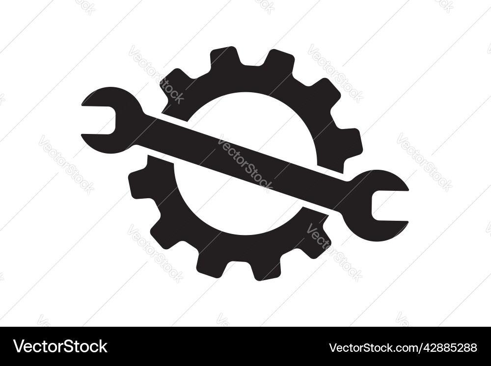 Setting icon with work cog gear element cogweel Vector Image