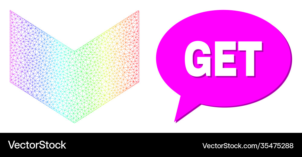 Spectrum network gradient direction down icon Spectrum network gradient direction down icon vector image