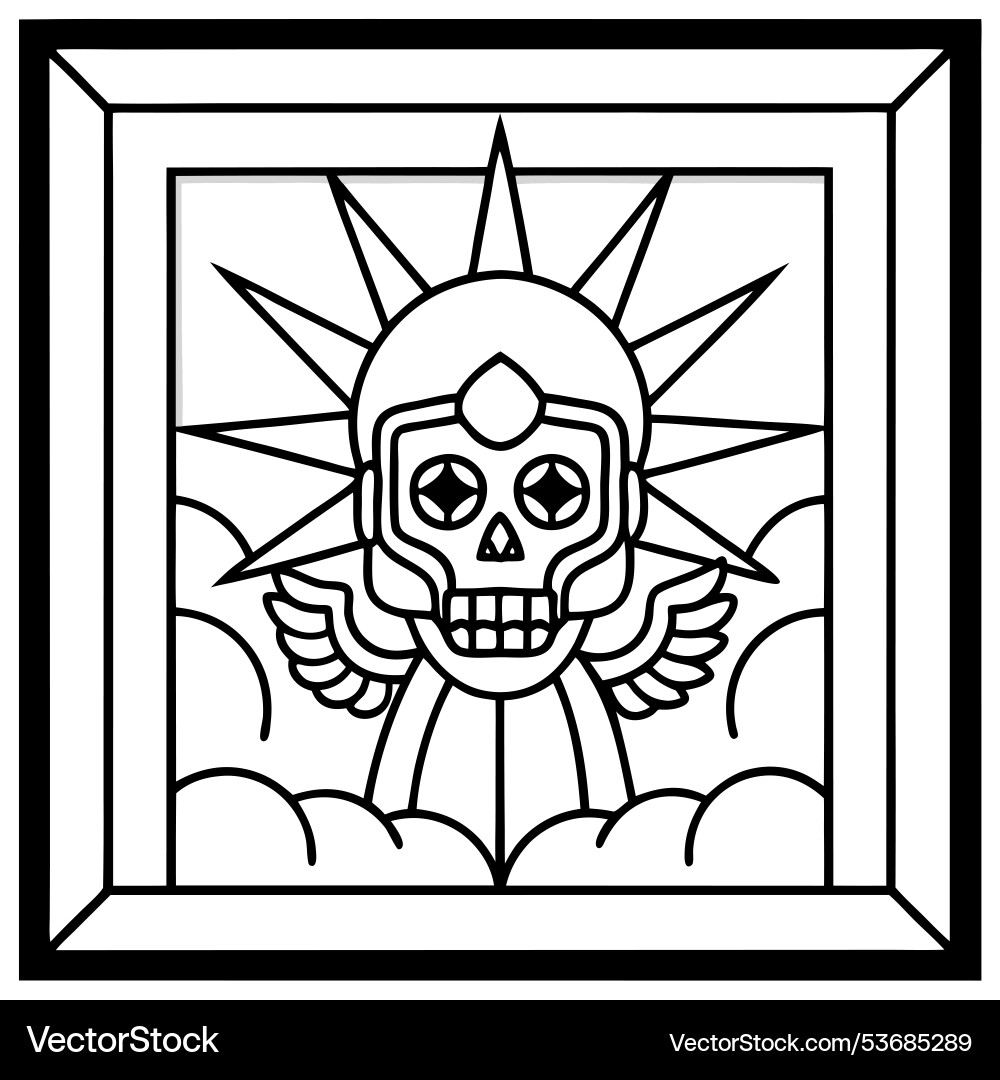 Art wall wallpaper frame comic style Royalty Free Vector
