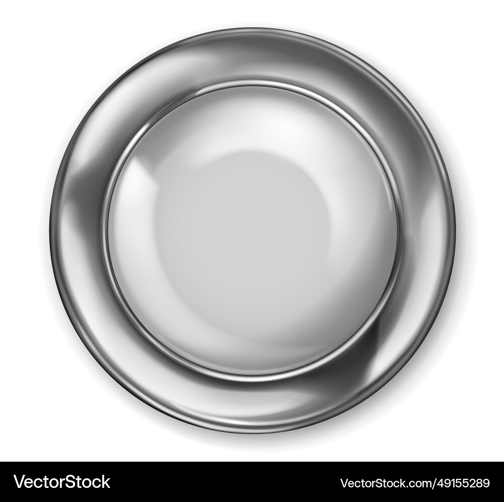 Big button with metallic border Big button with metallic border vector image
