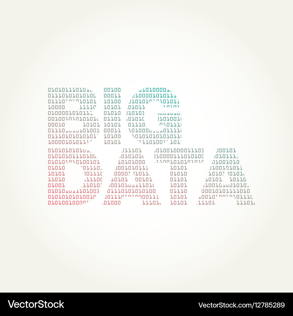 Big data with binary texture Vector Image