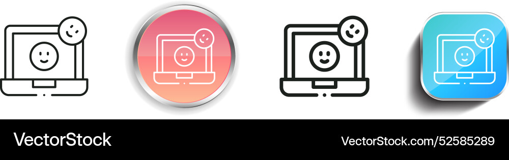 Chat icon thin linear regular and button style Vector Image