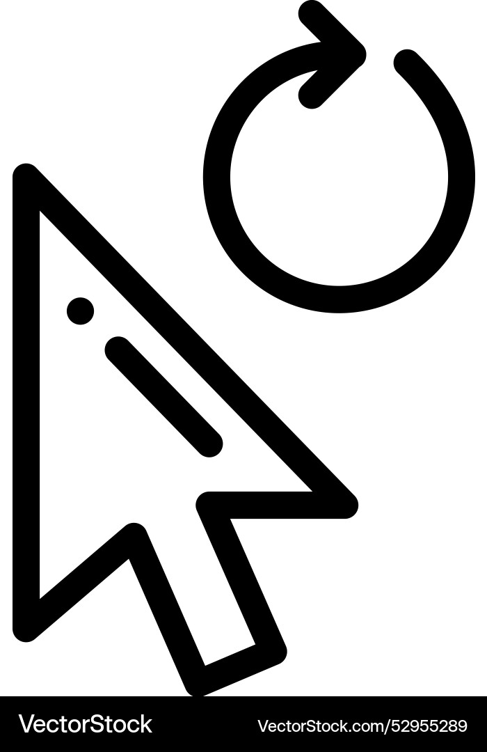 Cursor icon thin linear style design isolated Cursor icon thin linear style design isolated vector image