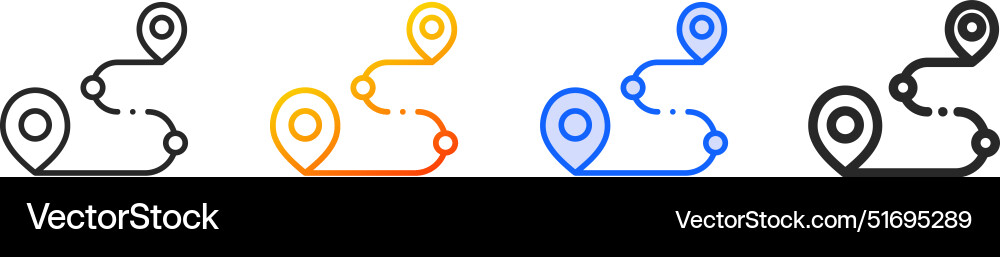 Direction iconthin linear gradient blue stroke Vector Image