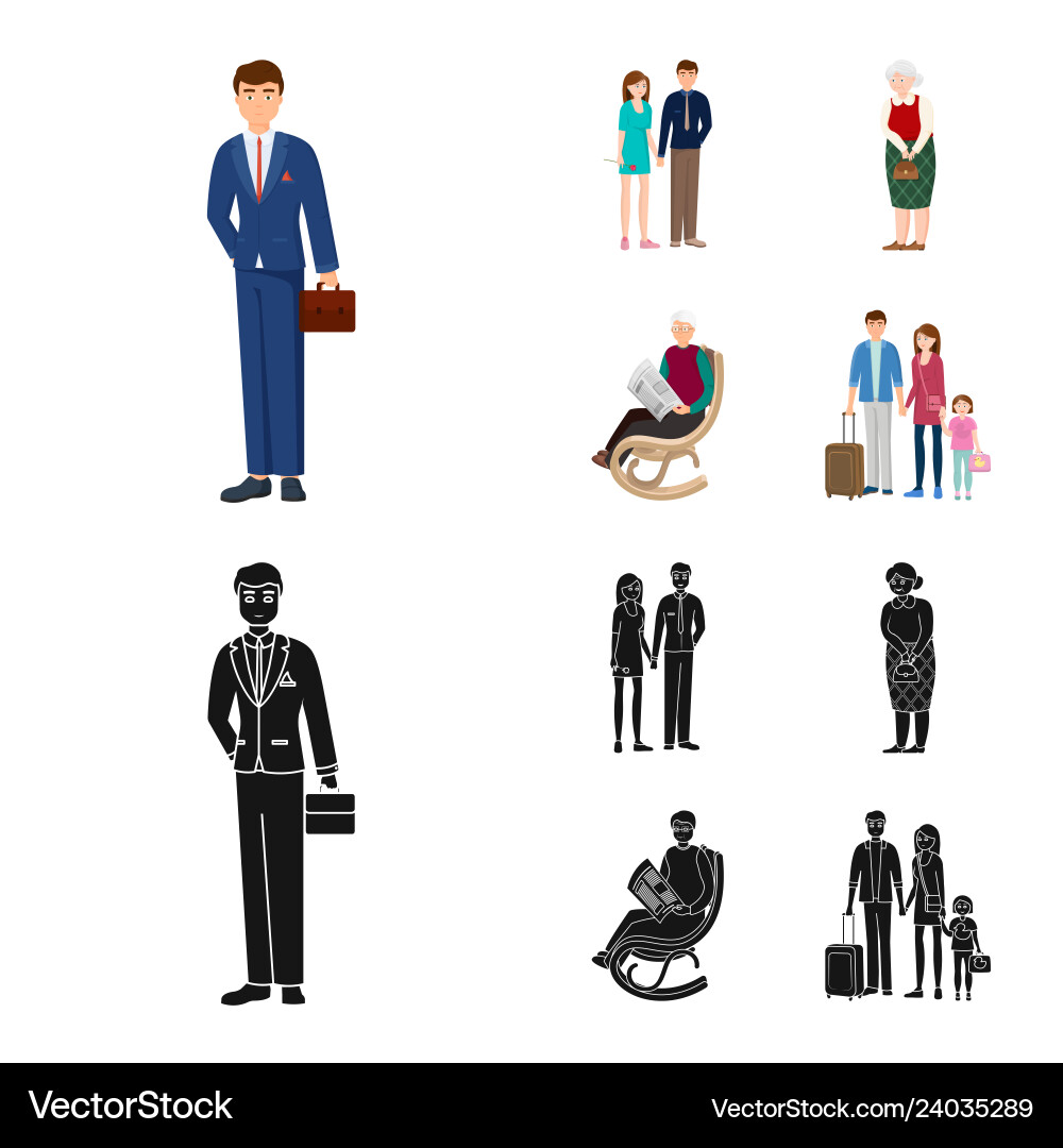 Isolated object of character and avatar icon vector image