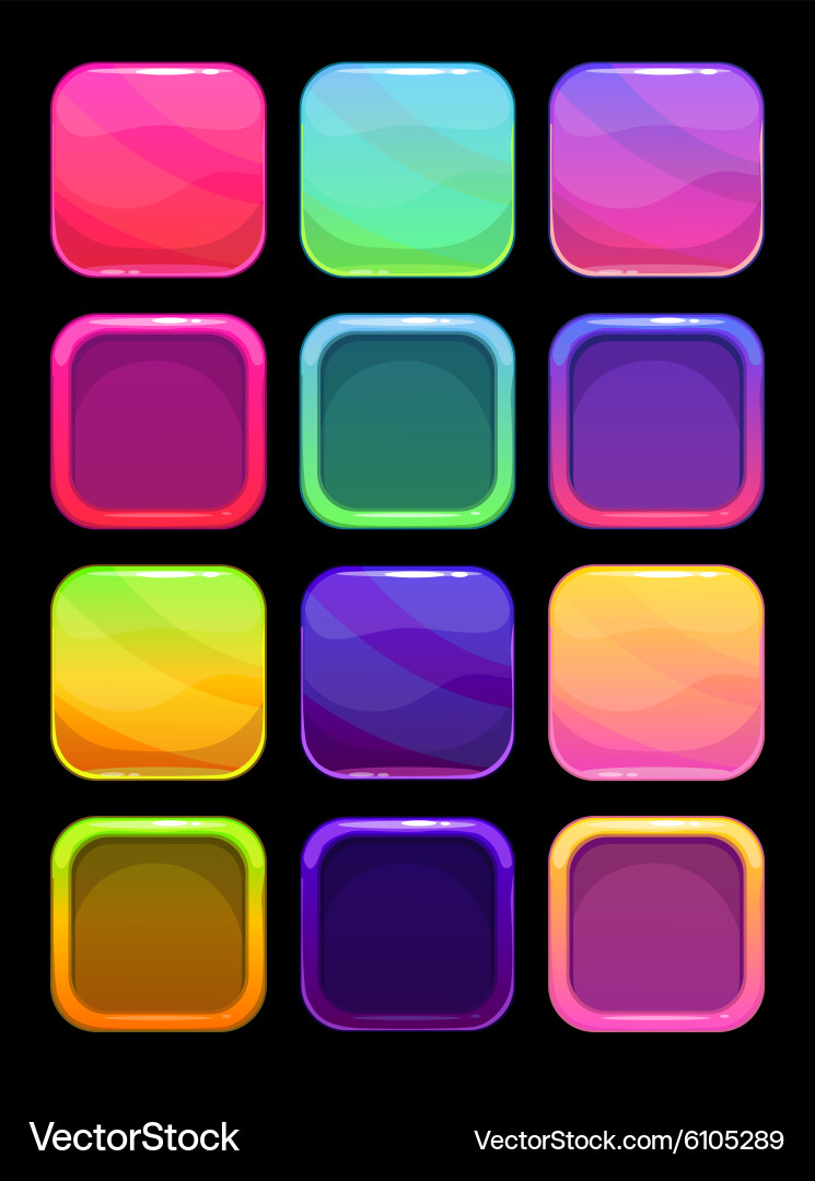 Modern UI Button Set Vector Image