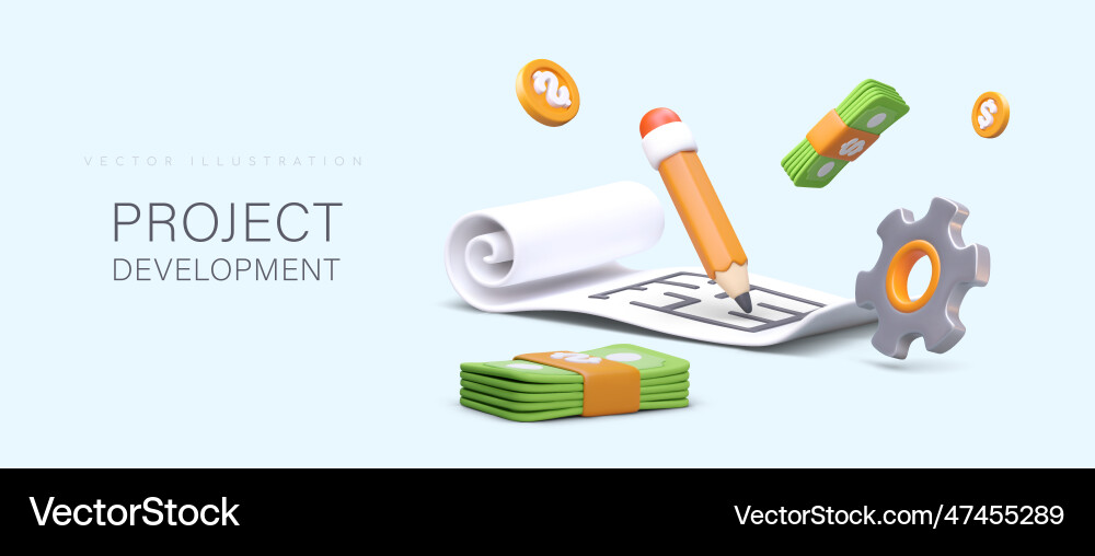 Project development preparation of documentation Vector Image