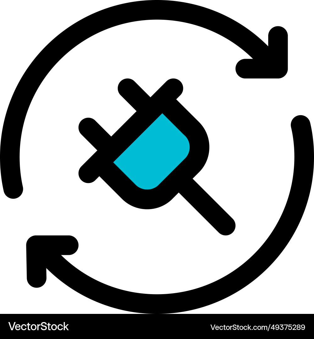 Renew power cord for enhanced functionality Vector Image